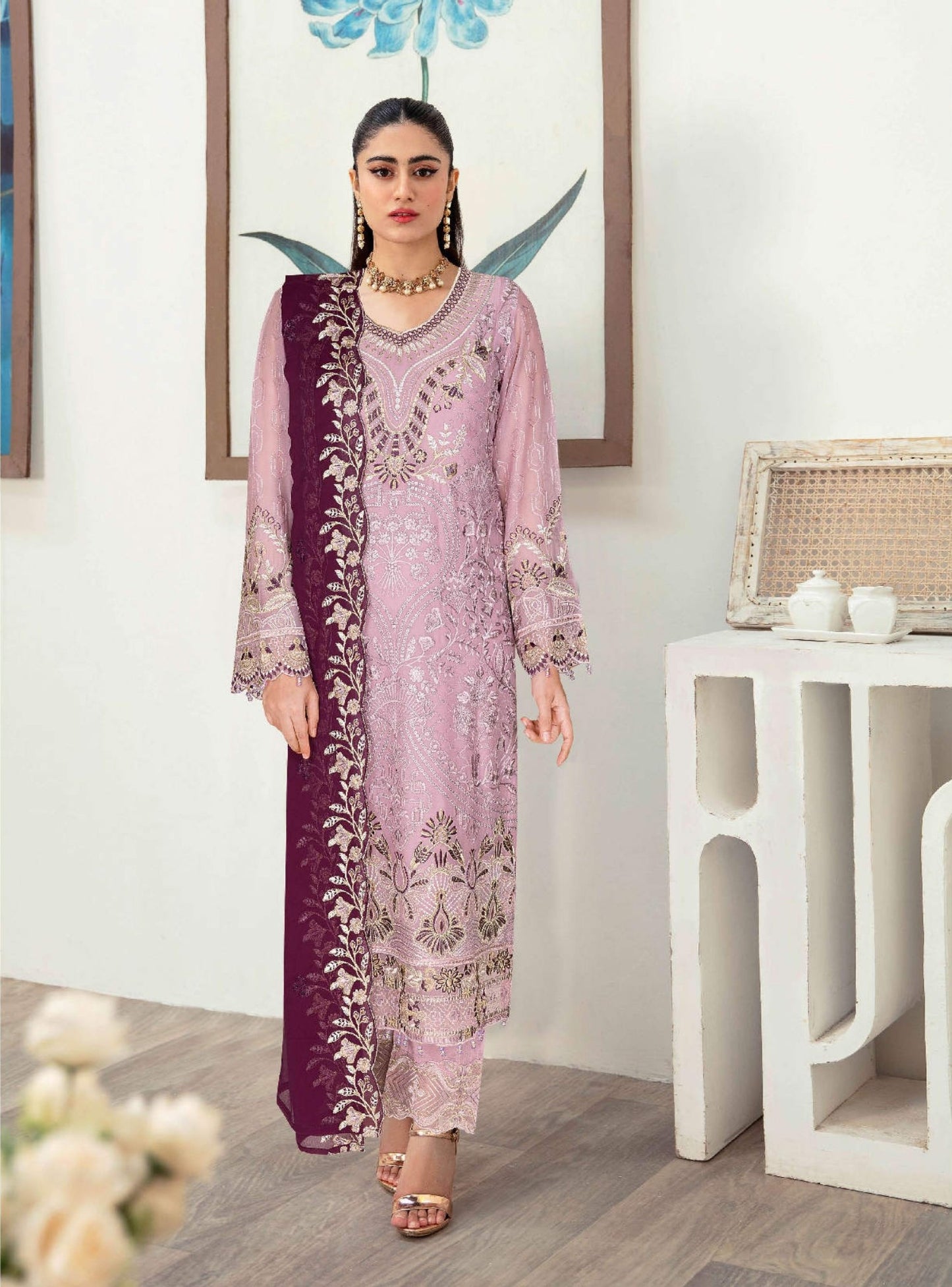 Ramsha Sangeet Chiffon Collection Vol 1 - B-101 Stitched