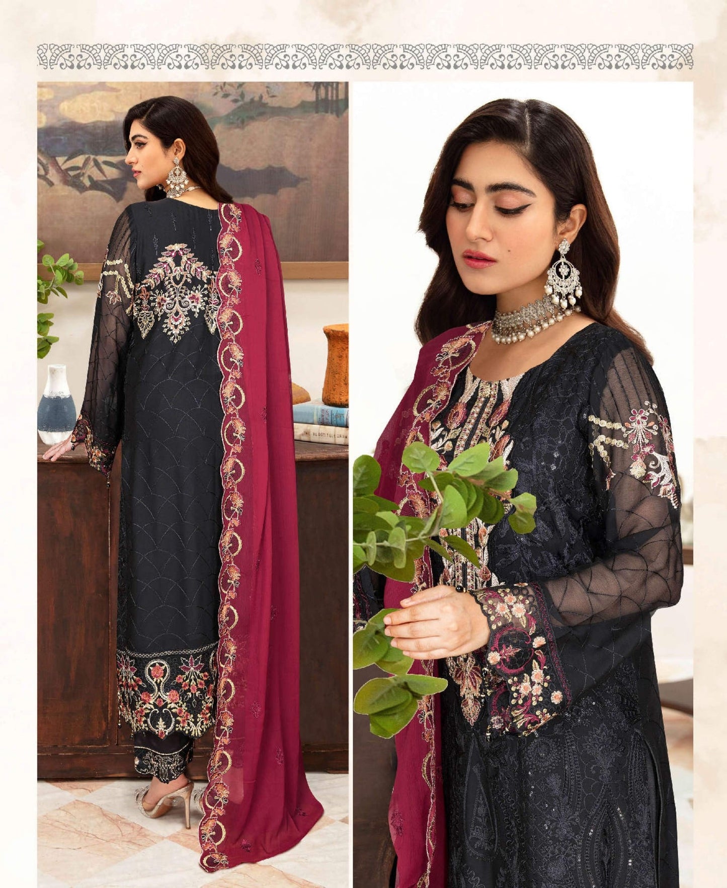 Ramsha Sangeet Chiffon Collection Vol 1 - B-103 Stitched