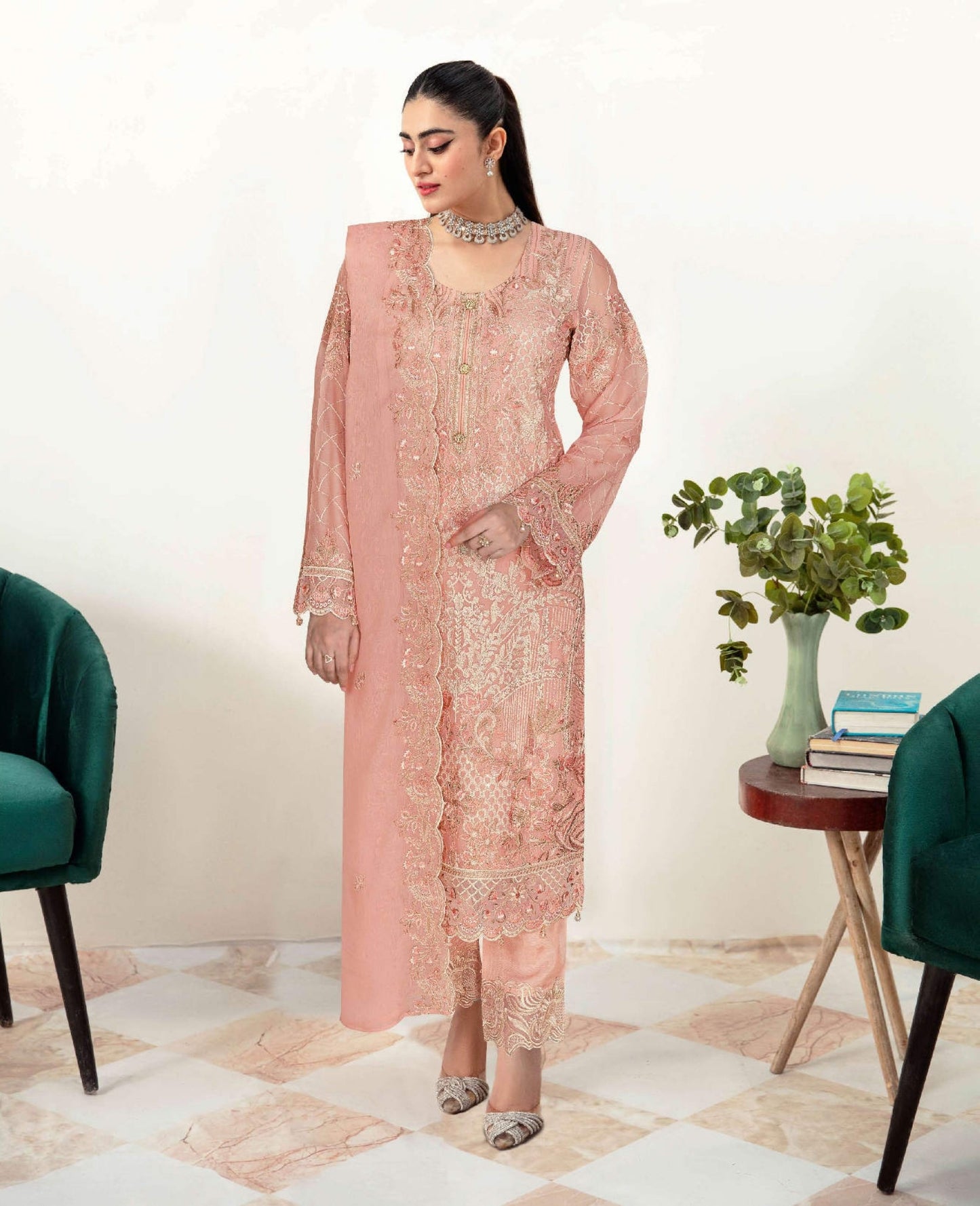 Ramsha Sangeet Chiffon Collection Vol 1 - B-106 Stitched