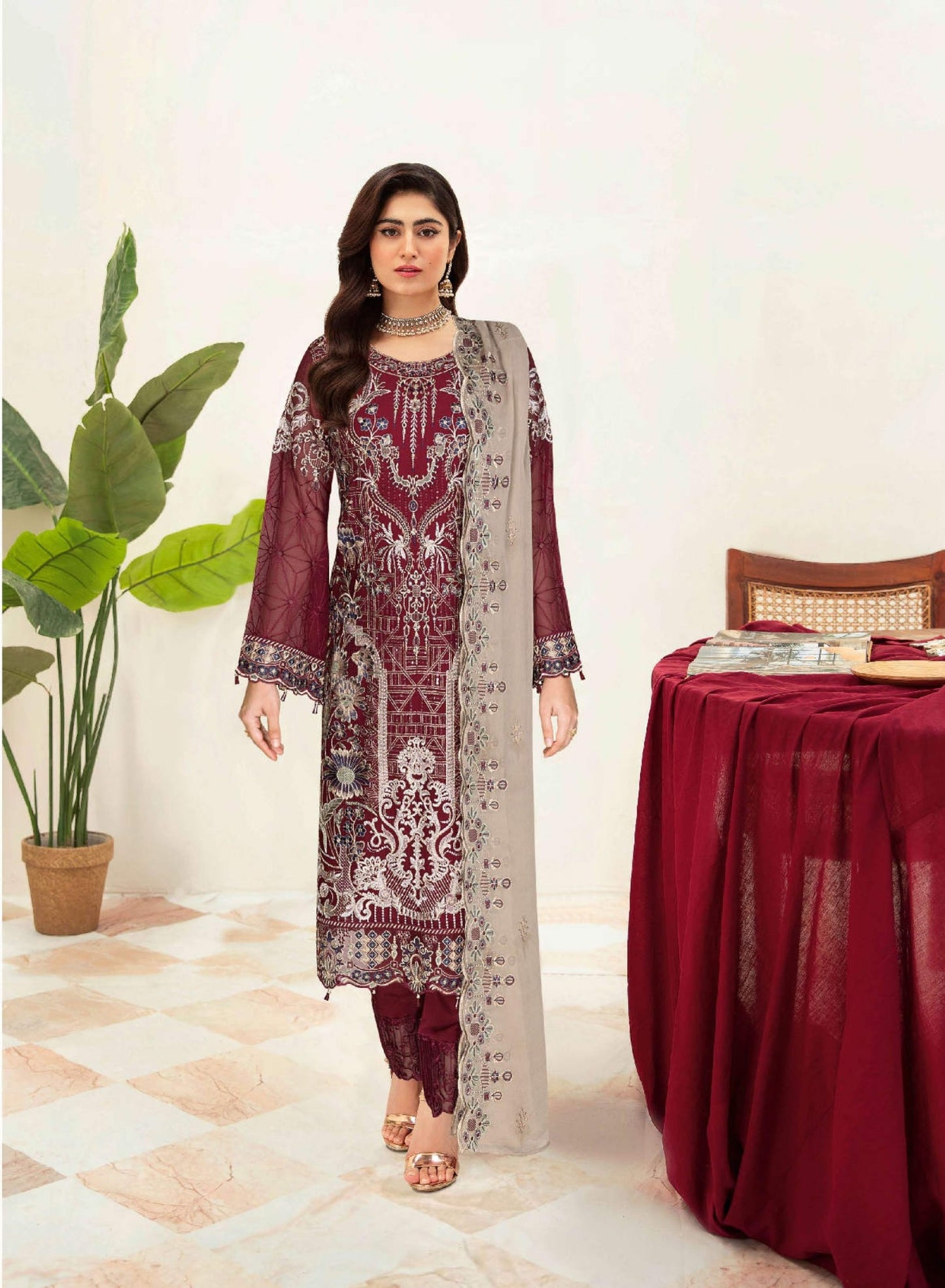 Ramsha Sangeet Chiffon Collection Vol 1 - B-107 Stitched