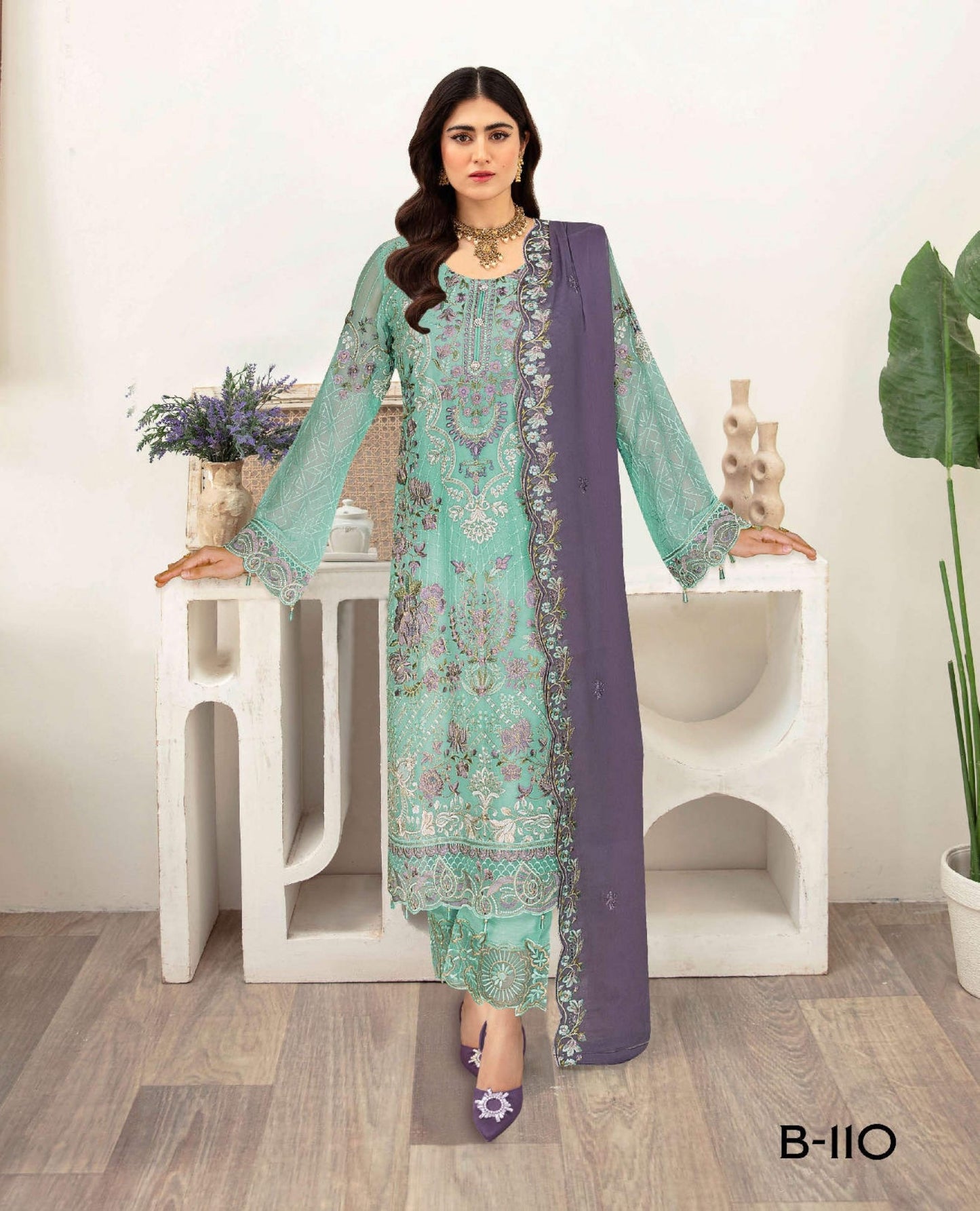 Ramsha Sangeet Chiffon Collection Vol 1 - B-1010 Stitched