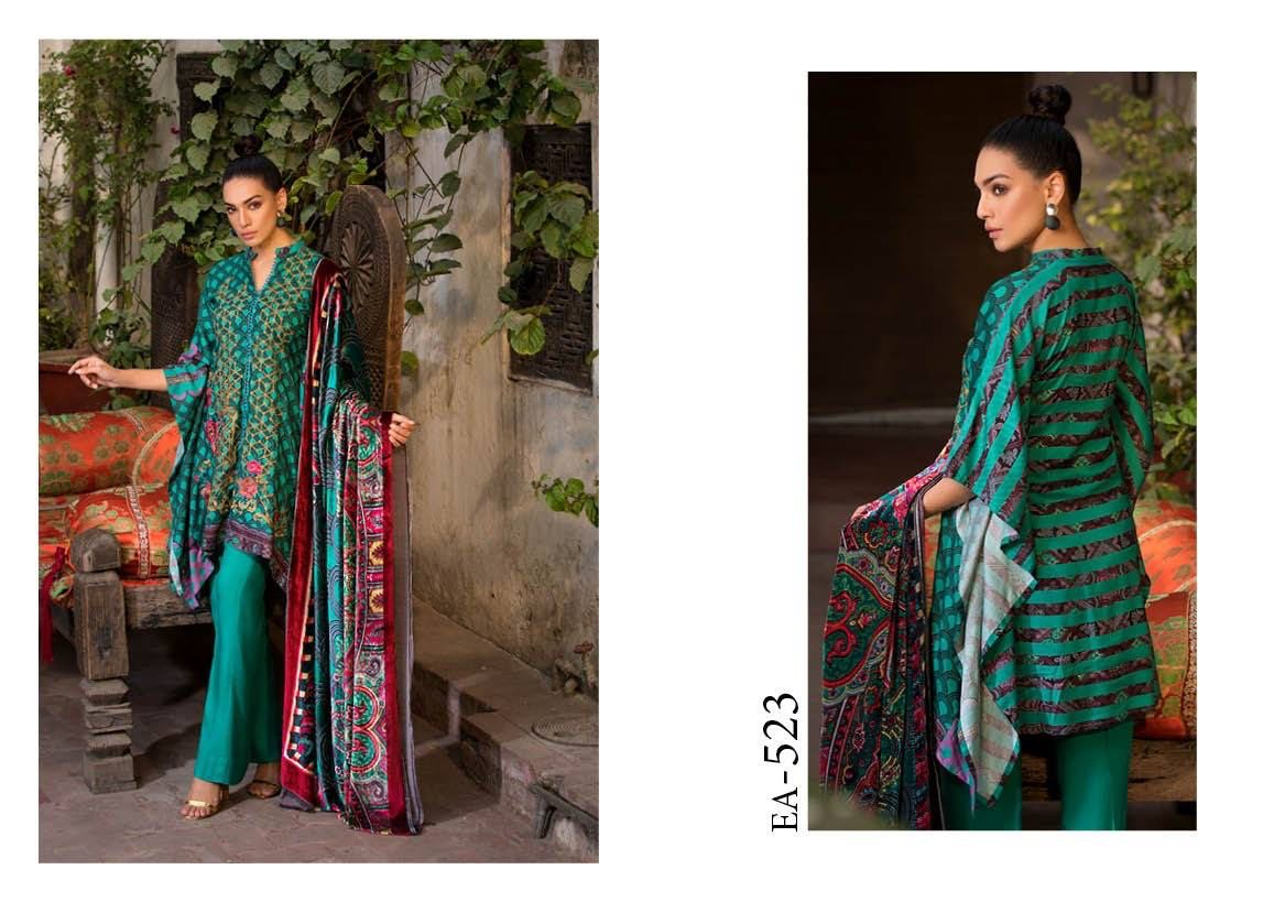 Eshaisha Twill Khaddar Karandi Embroidered Collection EA 523