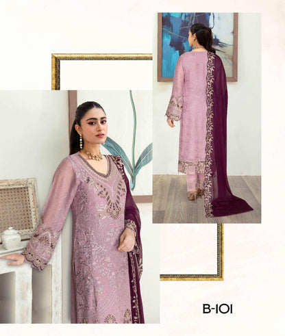Ramsha Sangeet Chiffon Collection Vol 1 - B-101 Stitched
