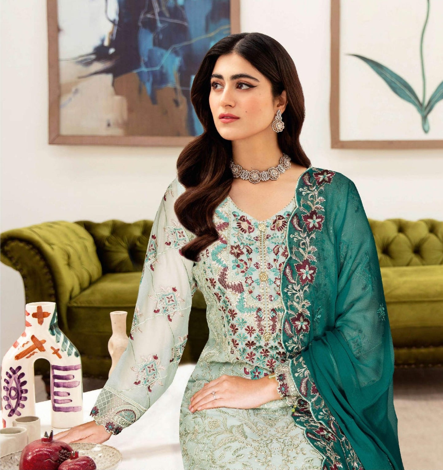 Ramsha Sangeet Chiffon Collection Vol 1 - B-102 Stitched