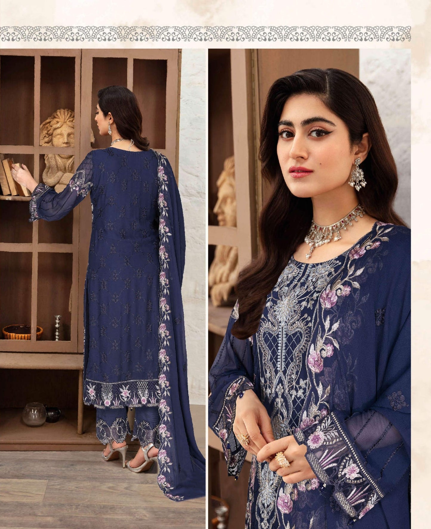 Ramsha Sangeet Chiffon Collection Vol 1 - B-105 Stitched